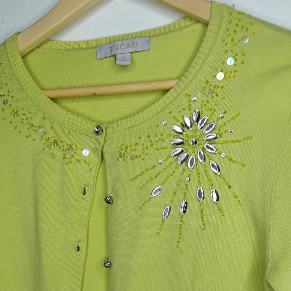 Bogari Cardigan Spring Sunburst Embellished and Beautiful Size M - Picture 1 of 6